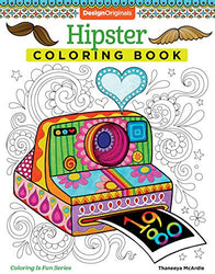 Hipster Coloring Book (Coloring is Fun) (Design Originals) 30 Beginner-Friendly Quirky and Creative Art Activities with Ironic Memes, Narwhals, Mushrooms, Music, & More on Extra-Thick Perforated Paper