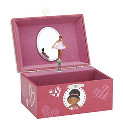 Jewelkeeper Girl's Musical Jewelry Storage Box with Dancing Ballerina, Pretty Hearts Design, Swan Lake Tune