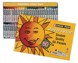 Sakura XEP50 50-Piece Cray-Pas Junior Artist Assorted Color Oil Pastel Set