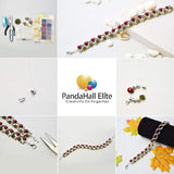 PandaHall Elite 240 pcs 6 Colors Brass Wire Guard Guardians Wire Protectors U Shape Wire Cable Protectors Loops for Bracelet Necklace Jewelry DIY Craft Making