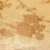 Gold Velvet Jacquard Damask Fabric 118'' Wide sold By The Yard for Curtains, Drapery, Upholstery