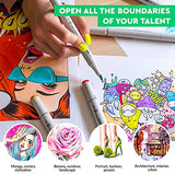 SKETCHMARKER Alcohol Markers Set, 24 Manga Colors, Art Markers for Artists, Dual Tip Brush Tip Markers & Chisel Tip Markers, Sketch Markers, Drawing Markers for Coloring, Paint Brush Markers