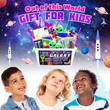 LightSpring Galaxy Slime Kit for Girls Boys - Toy Slime kit with Glow in The Dark Slime Aliens, Galaxy Slime Balls and Premade Slime for Kids - Cosmic Craft Kit Gift with Glow in Dark Stars, Stickers