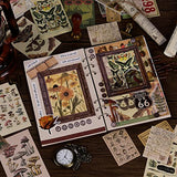 ANERZA 411 pcs Vintage Scrapbooking Supplies Stickers, Scrapbook Paper Art Journaling Kit for Bullet Journals, Ephemera for Junk Journal, Washi Stickers, Cottagecore Scrapbooking & Stamping Supplies