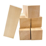 Thiecoc 6 Pcs Basswood Carving Blocks (2”x2”x6”)Basswood for Wood Carving Wood Craft Wood Blocks for Whittling Wood