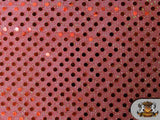 Small Dots Sequin Red Orange 42" Wide / Sold By the Yard