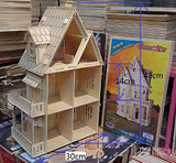DIY Miniature Dollhouse Kit Handmade Wooden 3D Puzzle Dolls House Kit Gothic Style House Kit Model