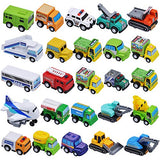 JOYIN 25 Piece Pull Back Cars and Trucks Toy Vehicles Set for Toddlers, Girls and Boys Kids Play Set, Die-Cast Car Set