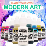 Jacquard Piñata Alcohol Ink Made in USA - Original Exciter Pack - 9 Colors - 1/2 Ounce Bottles - Bundled with Moshify Blending Pen