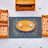 5 Pieces 1:12 Miniature Carpet Floral Print Vintage Woven Rugs Miniature Turkey Rugs Dolls House Rugs Dollhouse Floor Blankets Dollhouse Furniture Decoration Accessories Toy Supplies
