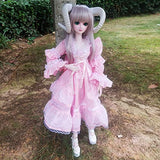 EVA BJD 1/3 BJD Doll 60cm 24" Ball Jointed Dolls Aries SD Action Full Set Figure Bjd + Makeup + Skirt + Wig + Shoes + Accessories
