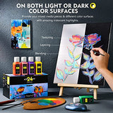 Magicfly 24 Colors Iridescent Acrylic Paint + Magicfly 14 Colors Bulk Acrylic Paint Set