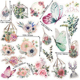 PAGOW 120pcs Morris Garden Washi Decals Stickers, Doraking DIY Decoration Pastel Stickers for Laptop, Room, Kids, Envelopes, Scrapbook,Notebook, Guitar, Luggage, Glasses 20 Pictures (60 PCS / Pack)