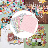 24sheets Cardstock Paper Pad,Single-Sided Patterns Printing Scrapbook Premium Specialty Paper Decorative Craft Paper DIY Origami Lovely Garden Cardmaking Paper Pack