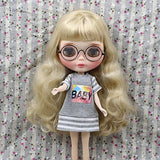 DYNWAVE 3PCS Fashion Doll Clothes, 12inch Doll Girl T-Shirt Pullover Jumper Dress for 1/6 Blythe Licca Dolls Dress Up