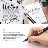 Hand Lettering Pens, Calligraphy Pen, Refillable Brush Markers Set for Beginners Writing, Art Drawings, Signature, Water Color Illustrations, Bullet Journaling and More, 4 Size(7 Pack)