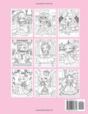 Princess Chibi Girls Coloring Book: Kawaii Chibi Girls in Cute Princess Costumes Coloring Page for Adults and Kids