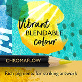 Derwent Chromaflow Colored Pencils | Art Supplies for Drawing, Sketching, Adult Coloring | Premier, Strong Soft Core Multicolor Color Pencils, Blending | Professional Quality | 12 Pack