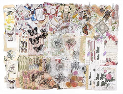 260 Pieces Scrapbooking Supplies , Vintage Ephemera Pack , Retro Papers and Washi Stickers for Scrapbook Junk Bullet Journaling Collage Diary Album , Art Craft Gift , The Flowers