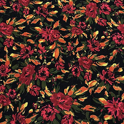 Printed Rayon Challis Fabric 100% Rayon 53/54" Wide Sold by The Yard (1023-1)