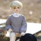 Handmade BJD Doll, 1/4 40Cm Ball Jointed Doll with Clothes Outfit Shoes Wig Hair Makeup, Sunny Handsome Doll