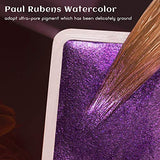 Paul Rubens Artist Grade Watercolor Paint, 48 Colors Glitter Metallic Watercolor Paints, Portable Metal Case, Suitable for Beginners, Hobbyists, Students, Artists