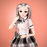 W&HH 1/4 BJD Doll,18 Ball Jointed SD Dolls,Action Figure + Makeup + Accessory,Suitable Agegroup 3+