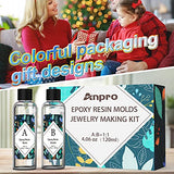 Anpro Epoxy Resin Kits for Beginners, DIY Tools with Resin molds Silicone,Resin Pigment, Resin Keychain kit,Resin Glitter, Sequins, Measuring Cup, and Other Accessories for Jewellery Making, Art