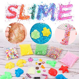 HOLICOLOR DIY Slime Kit Crystal Clear Slime for Girls Boys, Slime Making Supplies Include Foam Balls, Glitter, Shells, Slime Charms, Luminous Powder and Other Accessories for Kids and Adults
