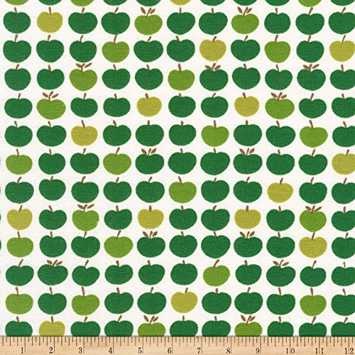 Robert Kaufman Laguna Jersey Knit Prints Green Apples Fabric by The Yard