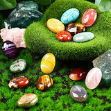Equsion 50 Pieces Cabochons Stone Oval Bead Natural Gate Stone Charms Healing Crystal Stone Cabochons for Jewelry Making Charms Pendants Earrings DIY, 13 x 18 mm/ 0.5 x 0.7 Inch
