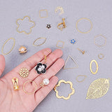 PandaHall Elite 1 Box Earring Making Sets 25 Styles with Earring Hook Clip-on Earring Ear Studs