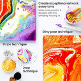 Arteza Acrylic Pouring Paint Set Includes 14 Pouring Acrylic Colors with Iridescent Acrylic Paint Set of 10 Chameleon Colors, Painting Art Supplies for Artist, Hobby Painters & Beginners