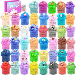 45 Pack Slime Kit for girls and boys-Super Soft and Non-Sticky, Party Favor for Kids, Kids Art Craft Set with 45pcs Butter Slime Charms