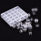 Mudder Plastic Sewing Machine Bobbins with Storage Case for Brother Janome Singer Elna Sewing