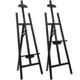 Marble Field Adjustable Wooden Tripod Easel Display Floor Easel Sketch Painting Portable, Black