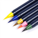 Watercolor pen 48 bright color pens, Watercolor pen ink is enough, Watercolor brush markers pen set tip tip is flexible, the color is very vivid, The Brush is very flexible, Tthe color