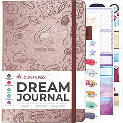 Clever Fox Dream Journal – Guided Dream Diary for Women, Men & Kids – Hardcover Notebook to Track & Analyze Your Dreams & Sleep – Log Book for Dream Journaling – 60 Dreams Total, A5 Size, Rose Gold