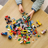 LEGO Classic Bricks and Wheels 11014 Building Kit; Includes a Toy car, Train, Bus, Robot, Skateboarding Zebra, Race car, Bunny in a Wheelchair, and Much More, New 2021 (653 Pieces)