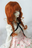 BJD Wigs D2033B Twins Braids Mohair BJD Doll Wigs varopis Sizes and Colors Available (Carrot, 7-8inch)