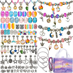 BYMORE 94 Pcs Charm Bracelet Making Kit for Girls,Jewelry Making Supplies,DIY Craft for Kids,Arts and Crafts for Kids Teen Girls Age 4 5 6 7 8 9 10 12