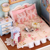 Flever Dollhouse Miniature DIY House Kit Creative Room With Furniture and Cover for Romantic Artwork Gift(Happy Moment)