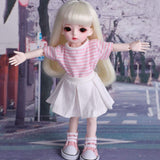 MLyzhe 1/6 BJD Doll 13 Jointed Dolls 26CM 10 Inch Handmade Girl Toy for Collect DIY Dolls with Skirt Wig Shoes and Accessories