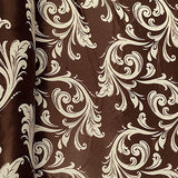 Brown Velvet Jacquard Damask Fabric 118'' Wide sold By The Yard for Curtains, Drapery, Upholstery