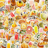 MAXLEAF 138PCS Multi-Colored Vintage Food Bread Coffee Ice Cream Theme Shaped Stickers for Decoration Planners Scrapbook Laptops (Life)