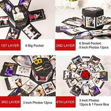 Creative Explosion Gift Box,DIY Handmade Photo Album Scrapbooking Gift Box for Birthday,Valentine's Day, Wedding (A, 1616cm)