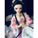 1/3 Doll 60 cm 23.6 Inches China Ancient Court Costume Bjd Change Makeup Dress Up Sd Doll 18 Joint Doll Outfit Decoration Toy