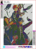 DIY 5D Diamond Painting Anime by Number Kits Full Drills for Adults, Cross Stitch Crystal Rhinestone Embroidery Pictures Arts Craft for Home Wall Decor Gift.(W-Q-S-22-30X40)