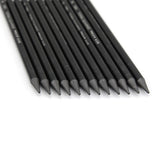 Owfeel 12PCS Non-Wood Graphite Sticks Drawing Sketching Pencils Set, 4B