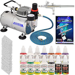 Master Airbrush® Brand Finger Nail Decorating System. 1 Airbrush, Air Compressor, Stencil Set of